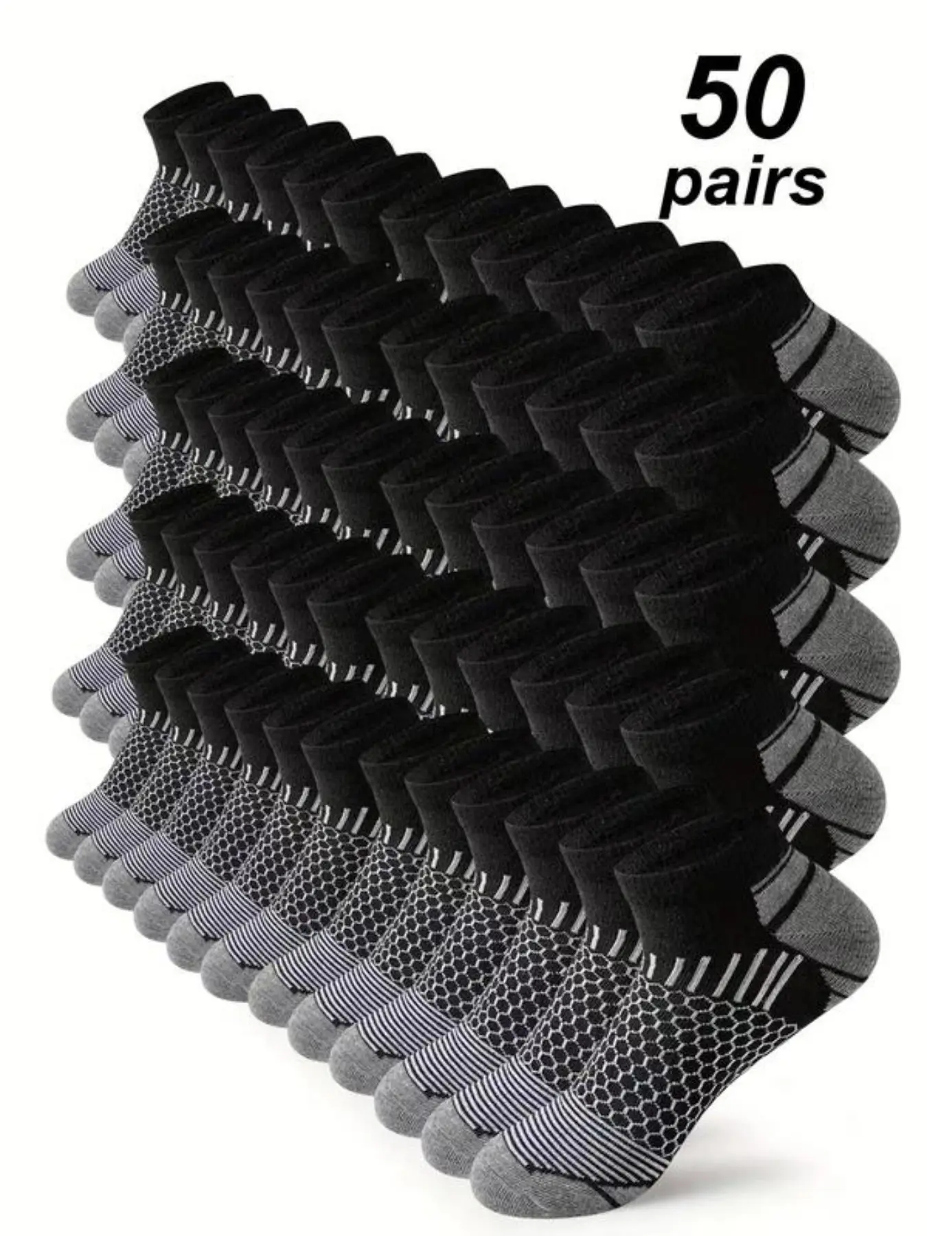 Men's Sporty Ankle Socks, Breathable Colorblock Design, Anti-Odor Quick-Dry Athletic Running Socks, Lightweight & Comfortable, All-Season Wear, Sports Socks