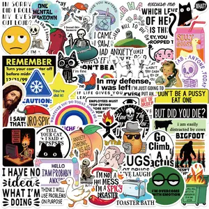 50 Sticker Sheets of The Snarky MEME Cartoon Doodle Series, Suitable for Scrapbooks, Diaries, Laptops, Water Bottles, Cars, and Other Faith-based Designs—gifts with Positive Messages, Graphic Decal