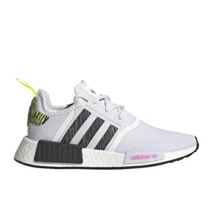 adidas Womens Nmd R1 Lace Up Sneakers Shoes Casual - Purple, White