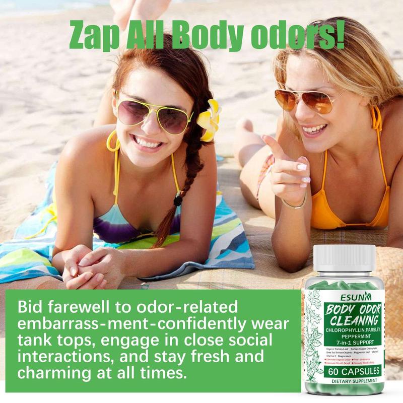 Nature's Deodorant! 650mg Chlorophyll Capsules. Control Body Odor, Boost Cellular Energy & Immune Support from Inside.