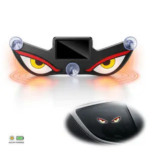 Wireless Devil Eyes Car Display - Solar-Powered Dynamic Emoji Panel for Rear Window, Funny Interactive Auto Accessories & LED Sign