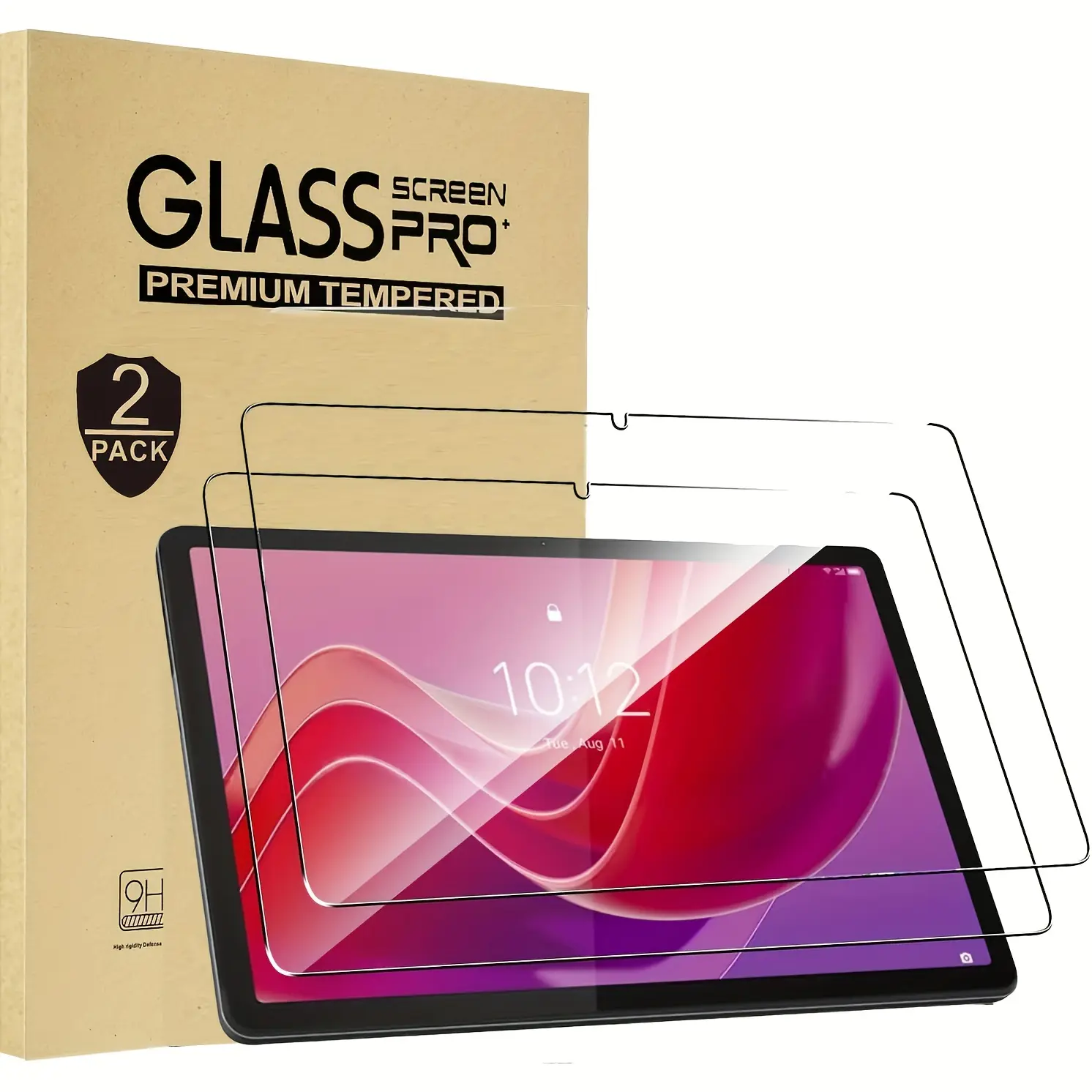 2-Pack 9h Tempered Glass Protective Screen Protector, Compatible with Lenovo Tab M11 Tb-330fu Tb-331fc, Xiaomi Tablet 11 Inch, Anti-Fingerprint, Anti-Glare, Scratch-Resistant