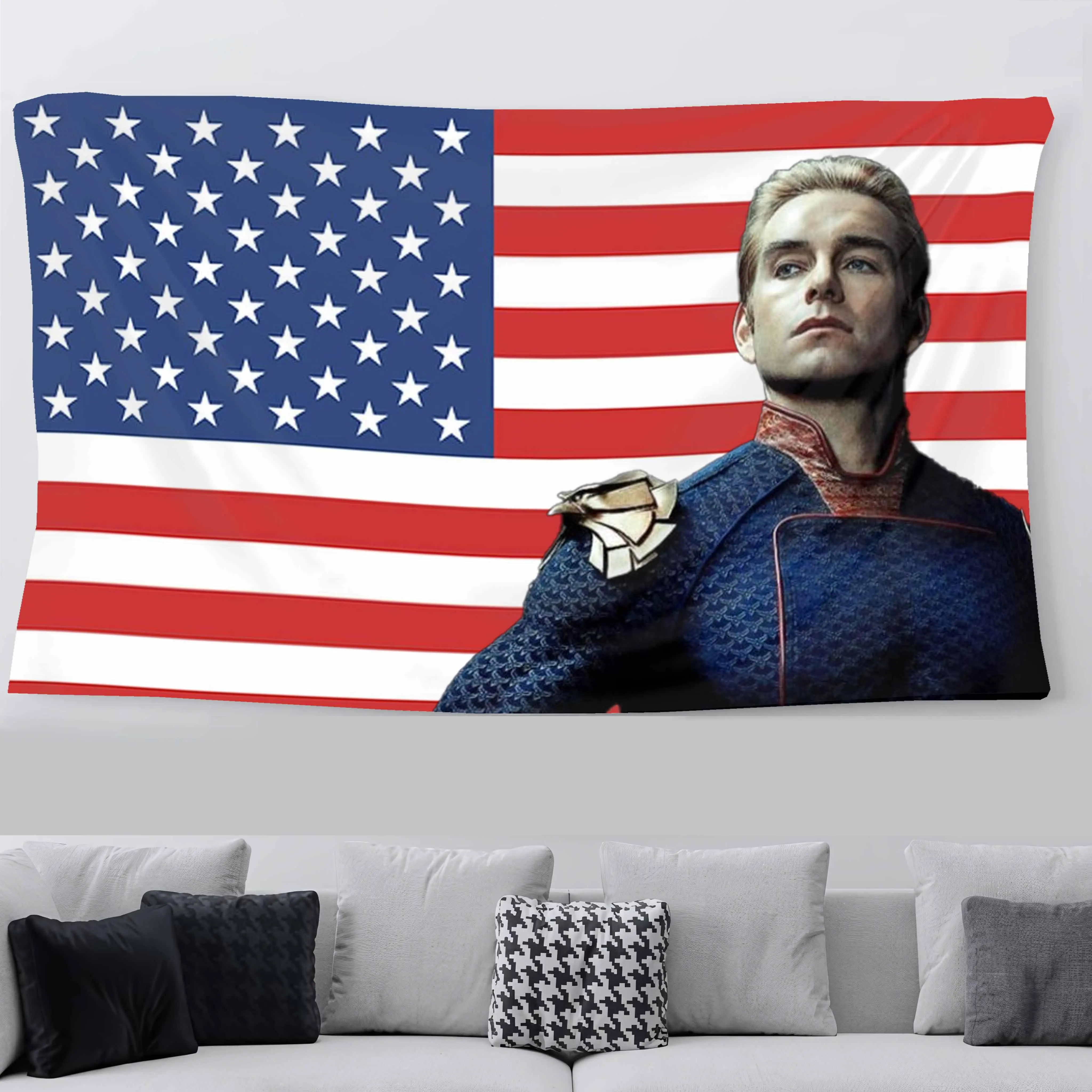 Homelander The Boys V5 Flag Banner 3x5ft Tapestry Art Wall Decor ...