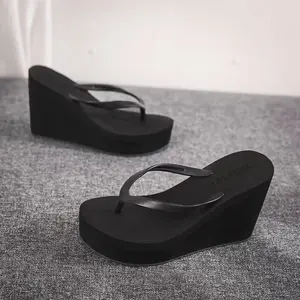 Platform wedge flip-flops — women’s high-heel thong sandals for summer beach Walking Shoes Girl Design