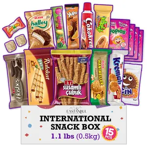 Eastanbul International Snack Box, Premium 15 Full-Size Foreign Exotic World Snack Variety Gift Box