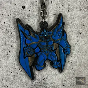 Mayans TCG Treasure Egyptian God - Obelisk The Tormentor Keychain, 2 Inches, Hand Painted Acrylic on Wood, Water Resistant & Durability