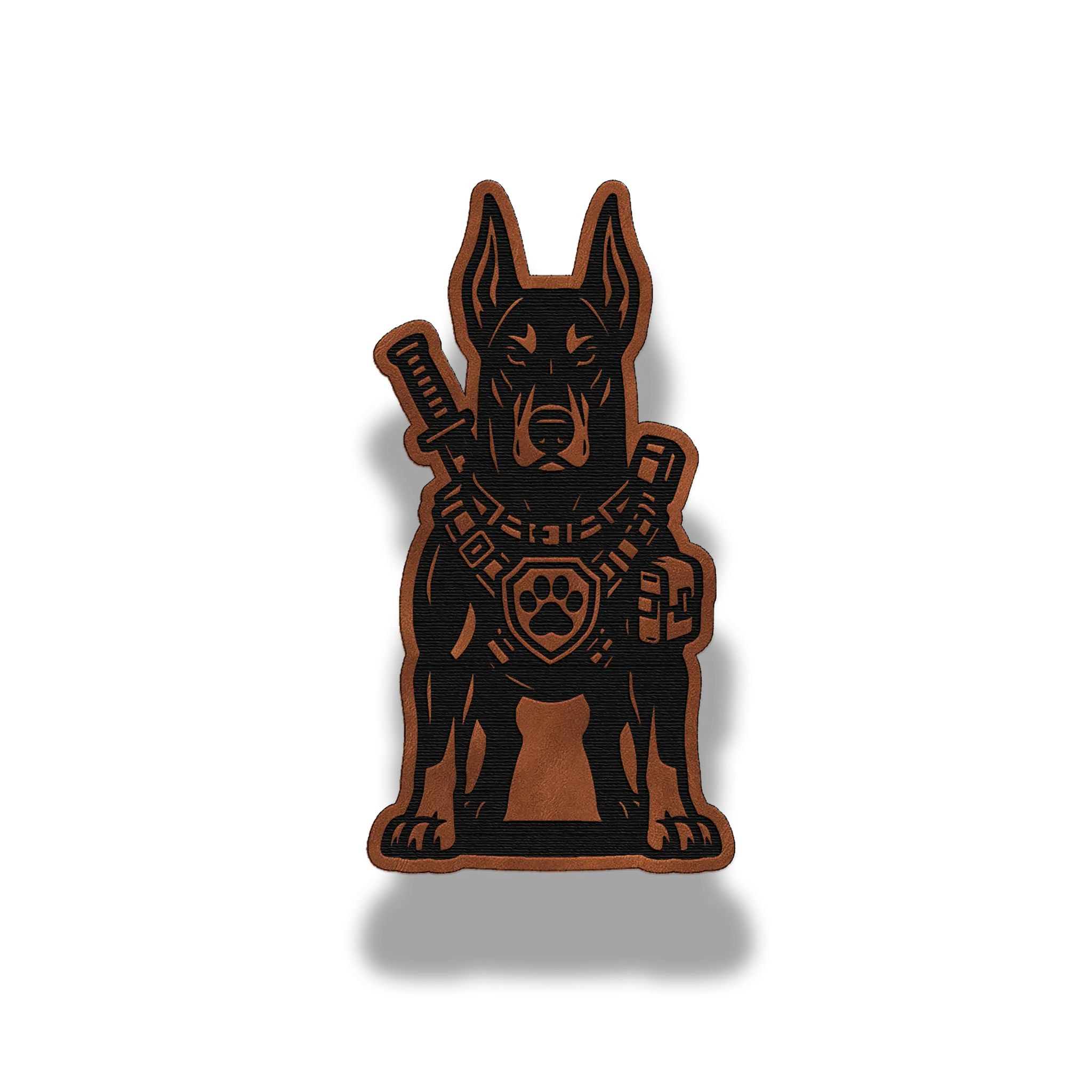 Tactical Doberman Dog Patch – Leatherette Morale Patch