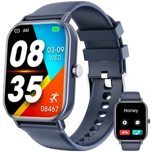 Men Women Smartwatch, 1.83 Inch Touch Screen, Calls, Heart Rate Monitor, Sleep Tracking, 100 Sports Modes, Bluetooth-compatible, iOS Compatible