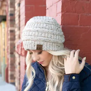 C.C® Cozy Confetti Knit Beanie - Unisex Soft Acrylic Winter Hat (One Size 20"-24")