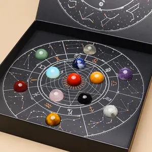 Natural Crystal Ball Constellation Healing Reiki Wicca Chakra Stones Sphere, Massage Globe for Energy Healing & Chakra Balancing, Chakra Healing Crystals