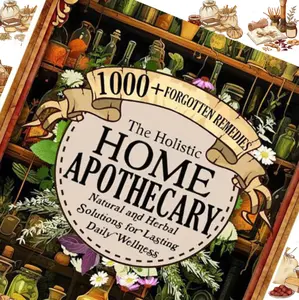 The Holistic Home Apothecary: 1000 Forgotten Remedies Book for Natural Herbal Daily Wellness with Vintage Aesthetic & Detailed Illustrations