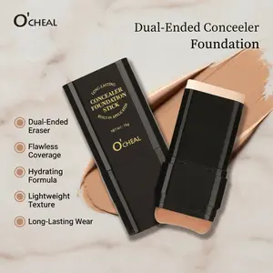 O'CHEAL Concealer Foundation Stick - Dual-Ended Eraser for Flawless Coverage & Hydration - Lightweight, Long-Lasting, Portable Makeup Concealer for All Skin Tones Matte Hydrate concealer Contour Moisturizing Moisture Daily
