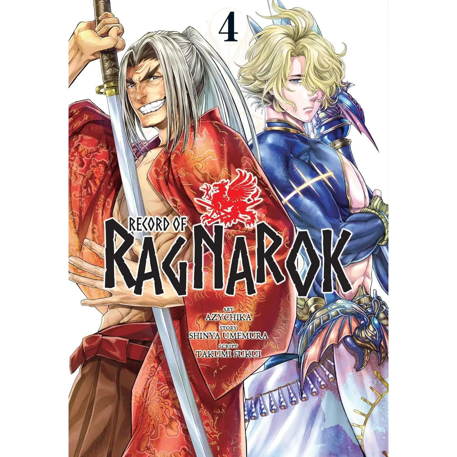 Record of Ragnarok Vol. 4 - English Adventure Manga Book, Humanity’s Greatest Heroes Battle the Gods, Features Sasaki Kojiro, 200 Pages, 5.75x0.6x8.25 in
