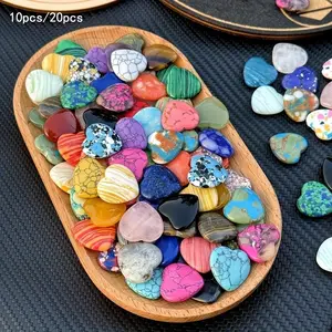 Random Color Heart Shaped Stone, Artificial Zircon Decorative Stone, DIY Jewelry Decoration, Car Interior Decoration Accessories, Tumbled Stones