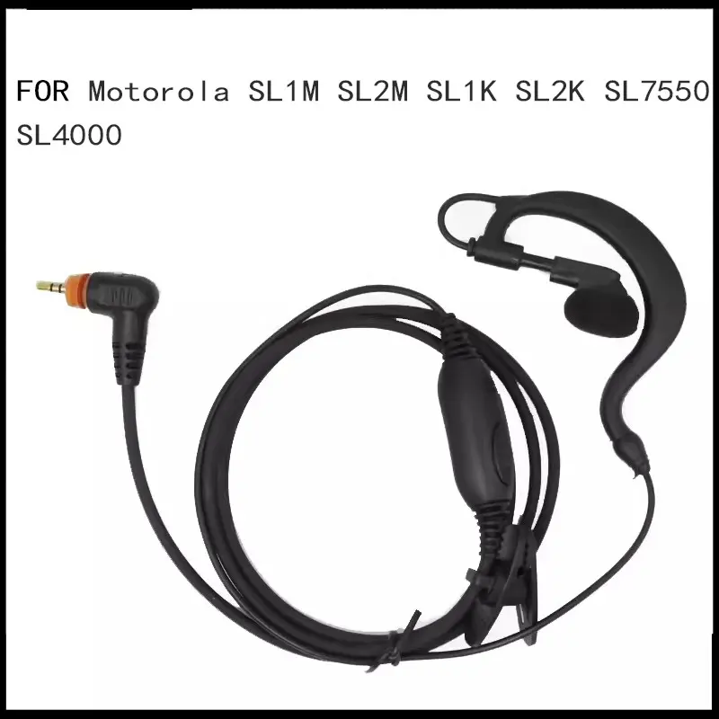 PPT Headphones with Mic Hands Free Calls Audio Portable for Motorola Radio SL1M SL1K SL1600 SL300 SL7500 SL4000 SL7550 Walkie Talkie Air Acoustic Tube