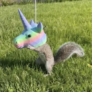 Magical Hanging Squirrel Feeder, The Squirrely Unicorn Design