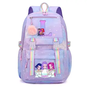 New KPOP Witch HunterGroupAnimeCartoon Letter PrintedHigh-LookingBackpack CasualLargeCapacityBackpack
