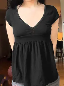 Sexy American Style Short Sleeve Top, Trendy Aesthetic Women's Fashion Tee, Perfect for Casual Wear & Daily, Womenswear