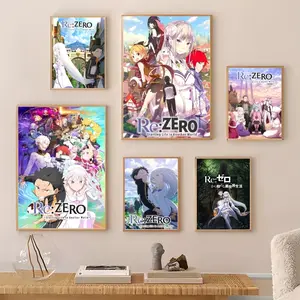 R-Re Z-Zero Anime Painting Calligraphy Gallery-Quality Canvas Wall Art Poster | Waterproof & Fade-Resistant | Minimalist Unframed Design | Living Room, Bedroom & Office Decor | Multiple Sizes | Holiday gifts