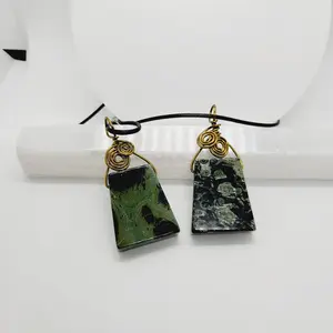 Handmade Kambaba Jasper Necklace | Antique Bronze Wire Wrapped Pendant | Swirled Boho Crystal Necklace | Grounding & Earth Energy Jewelry