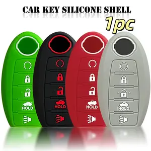 Silicone Car Key Case, Durable Remote Case Protector, Car Key Protector, Car Key Accessory, Compatible with Nissan Rogue Maxima Altima Sedan Pathfinder