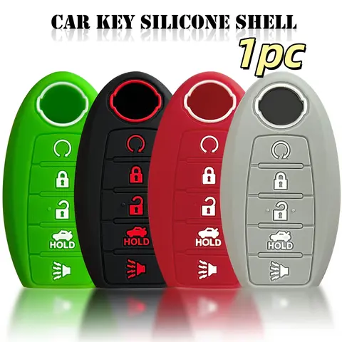 Silicone Car Key Case, Car Key Cover, Durable Remote Case Protector, Key Fob Protector, Car Key Protector, Car Key Accessory, Car Accessories, Compatible with Nissan Rogue Maxima Altima Sedan Pathfinder