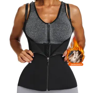 Women Waist Trainer Corset Zipper Vest Body Shaper Cincher Tank Top with Adjustable Straps, Compression Support, and Durable Design Ideal for Posture Correction, Fitness Workouts, and Everyday Waist Training Tummy Tuck Garment Abdominal Belt