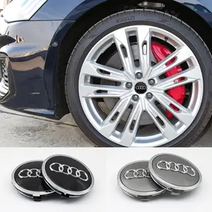 4Pcs 60/61/68/69/77mm For Audi Sline A3 A4 B5 B6 B7 B8 8P B9 8V 8L A6 C7 C6 A1 A5 A7 TT Q3 Q5 Q7 Q8 S3 S4 S5 S6 S7 RS3 RS5 Badge Car Wheel Hub Center Cap Emblem Rim Cover Logo Accessories