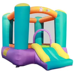 Backyard Kids Inflatable Bounce House with Slide, Bouncy Jump Castle, Indoor and Outdoor Jumping Bouncer, for Ages 3-10, Toddlers and Small Children, with Blower, 8.2' x 6.6' x 5.5'
