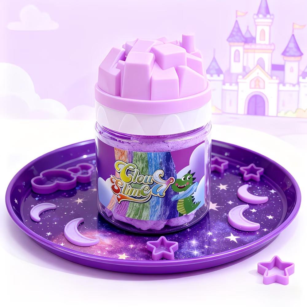 Magic Fluffy Cloud Slime Kit! Smooth, stretchy and mess-free sensory clay with container. A relaxing DIY toy for children, ideal as party supplies, Easter stuffers and wonderful Christmas & holiday presents.