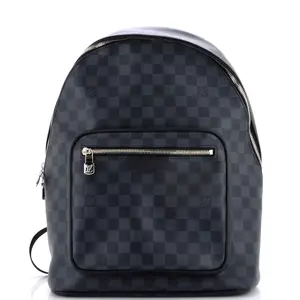 Pre-owned Louis Vuitton Canvas Coated Backpacks Josh Backpack Damier Graphite by Rebag