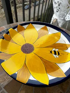 Sunflower Bee Platter