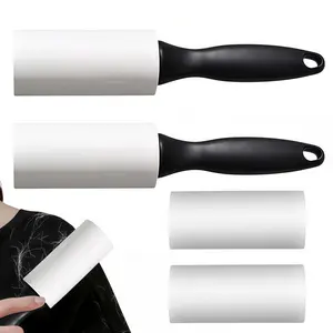 LMMAKE Extra Sticky Lint Rollers for Pet Hair 2 Rolls with 1 Ergonomic Handle for Maximum Hair Removal Efficiency Effortlessly Removes Pet Fur from Clothes Upholstery Bedding & Carpet Essential for Pet Owners Allergy Sufferers & Neat Home Maintainers