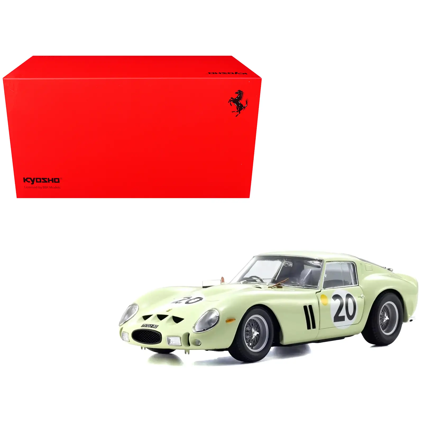 Ferrari 250 GTO #20 Innes Ireland - Masten Gregory "24 Hours of Le Mans" (1962) 1/18 Diecast Model Car by Kyosho