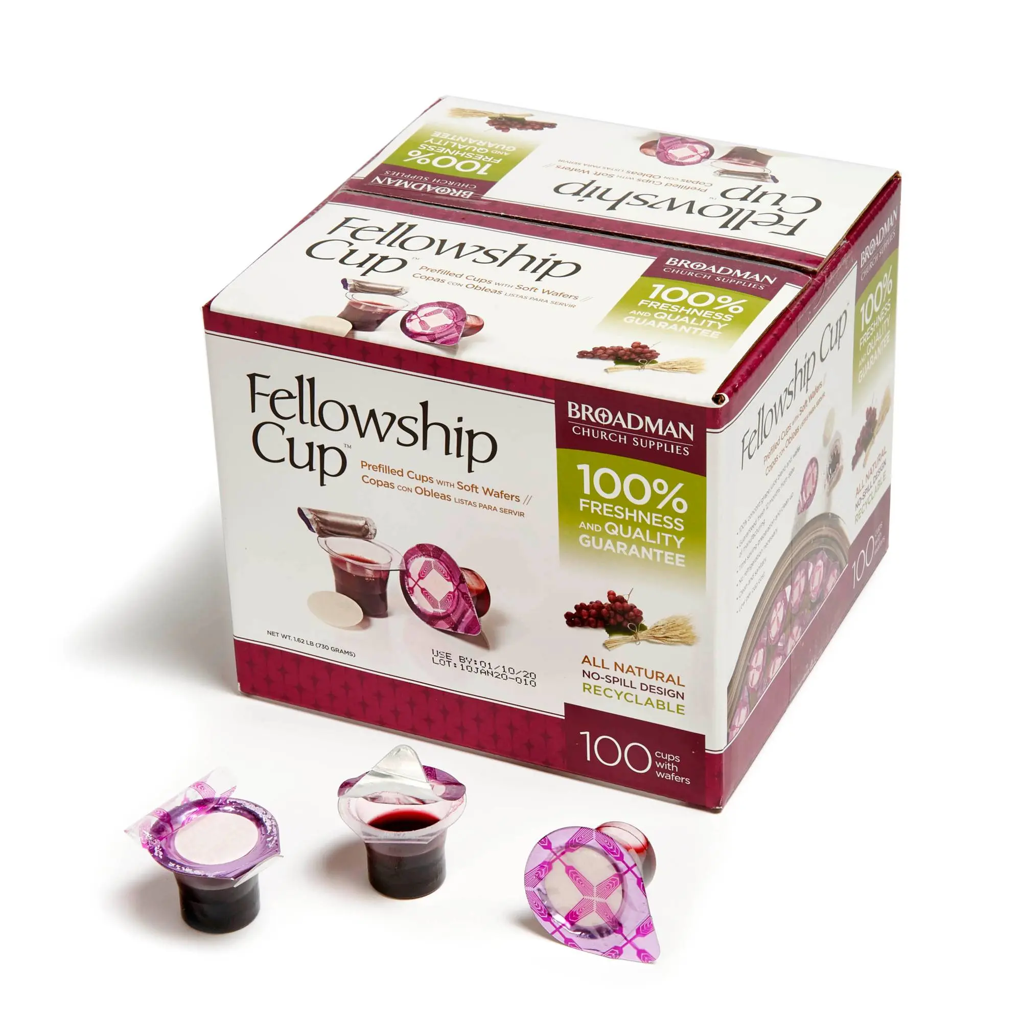 Fellowship Cup ® – prefilled communion cups – juice and wafer – 100ct Box