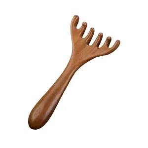 Silent Wooden Scalp Massage Comb with Anti-Static Design
