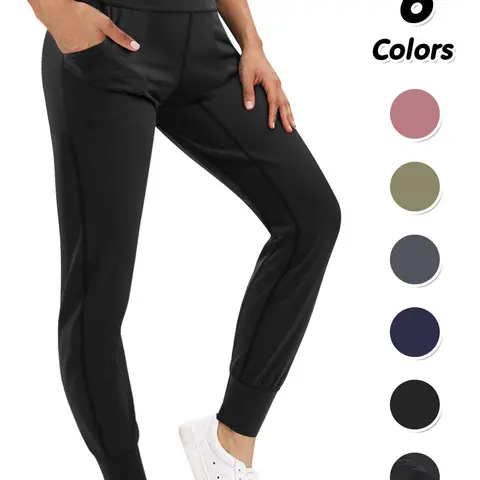Women's High Waist Pocket Joggers, Sporty Comfy Breathable High Stretch Pants, Breathable Athletic Bottoms, Athletic Running Pants, Joggers for Women, Ladies Sportswear for Running Workout Valentine's Day, Sports Jogging Pants