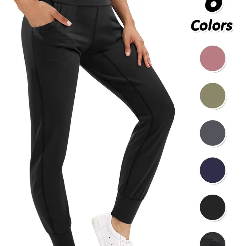 Women's High Waist Pocket Joggers, Athleisure High Waist, Sporty Comfy Breathable High Stretch Pants, Breathable Athletic Bottoms, Athletic Running Pants, Joggers for Women, Ladies Sportswear for Running Workout Valentine's Day
