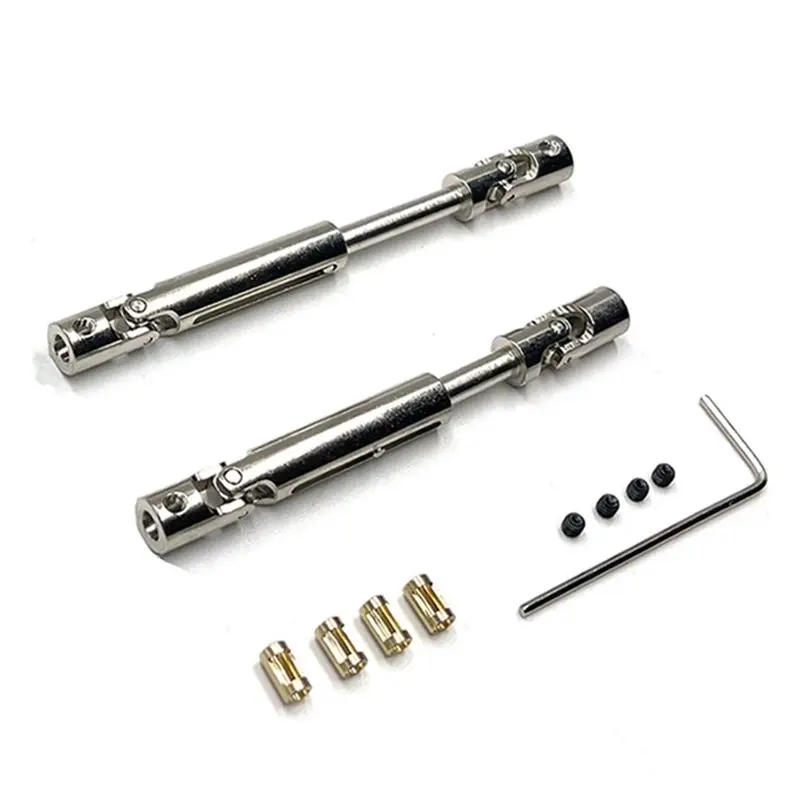 MN78 Metal Drive Shaft CVD Driveshaft with 3mm to 4mm Shaft Sleeve, 4x Set Screw, High Quality Material, Easy to Replace for 1/12 RC Car Upgrade Parts (Fits MN78 Models) US, 4 X 3Mm To 4Mm Shaft Sleeve