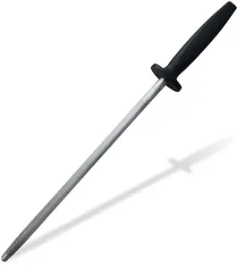 SpitJack Knife Sharpening Steel. Kitchen and Barbecue Knives Sharpener Rod and Blade Hone. 12 Inch