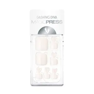 DASHING DIVA Freshwater Pearl Pedicure Instant Press-Ons - Warm White