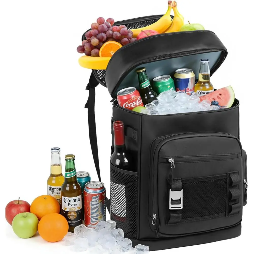 Multi-Pocket Comfort Strap Leakproof Top-Opening Backpack, Large-Opening Waterproof Thermal Cooler Rucksack for Home Storage Organization Needs
