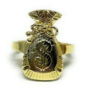 Money Bag Ring - Unique Rare Item Ships Same Day Collectible Gold Design