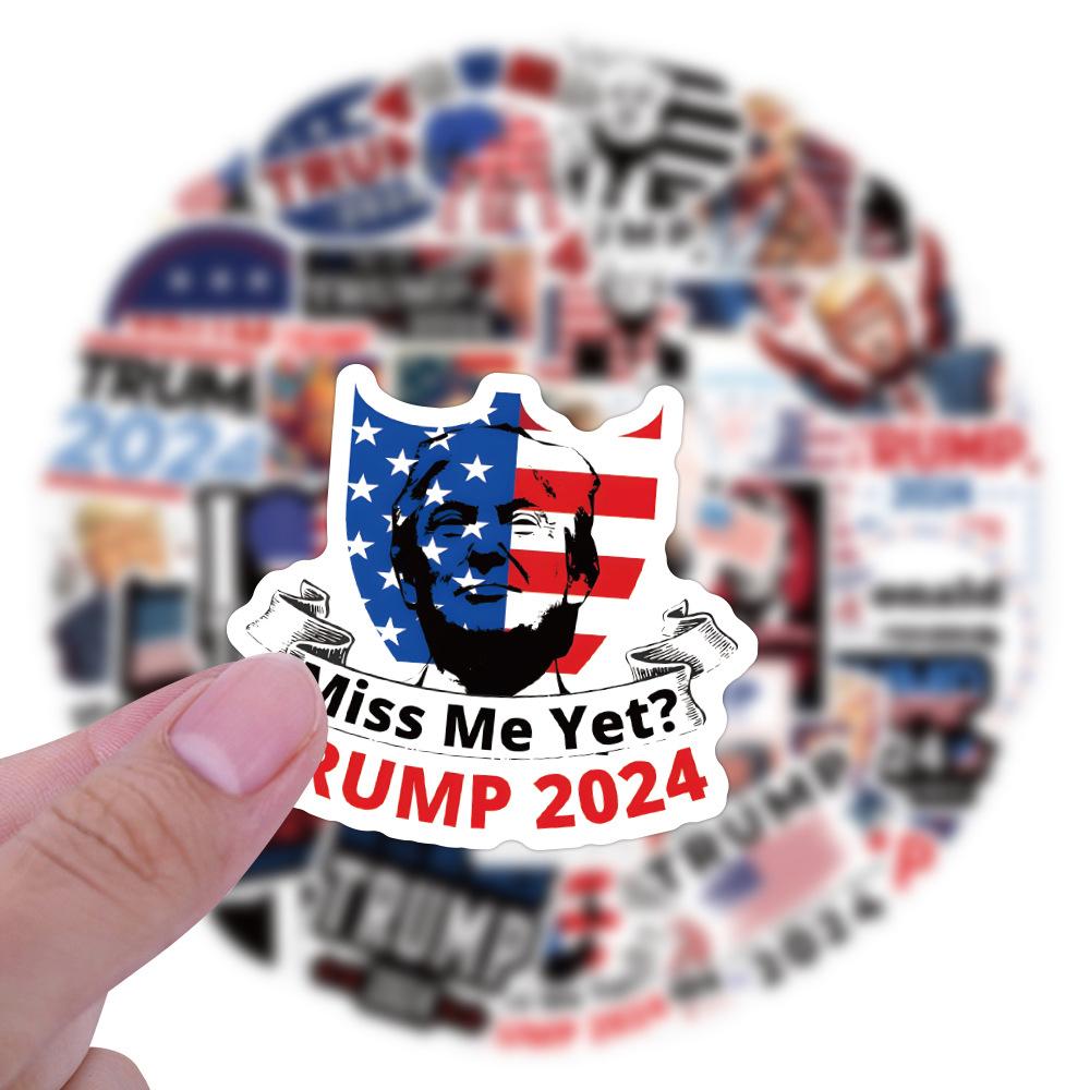 2024 Donald Trump Stickers Cartoon Graffiti Decals Waterproof Sticker Packs 10/30/50/100pcs