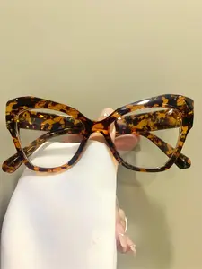 Butterfly Shape Cat Eye Fashion Trend Unisex, PC Frame, Decorative Leopard Pattern Eyeglasses, Casual Style, All Seasons