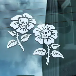 Cool Skull Rose Car Stickers, Universal Car Sticker, Sticker for Cars, Decal for Cars, Car Decorative Sticker, Personality-Packed Car Accessories for Window & Body, Add Attitude to Your Car