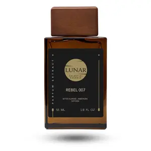 LunarCo Rebel 007 top notes Bitter Almond, Ambergris, Saffron for Unisex Eau de Parfum Spray, 1.8 ounces