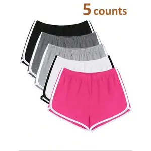 Women's Colorblock Print Shorts, Casual Comfy Breathable Shorts for Daily Wear, Ladies Bottoms for Spring & Summer