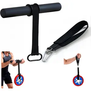 Wrist Roller Forearm Strengthener with Wrist Strap Thick Carbon Steel Forearm Exerciser Grip Strength Trainer 300 LB Nylon Webbing for Single-Arm Pull Training Home Gym Wrist Trainer