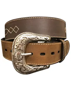 G-Bar-D Men's Diamond Concho Leather Belt - 9536500200